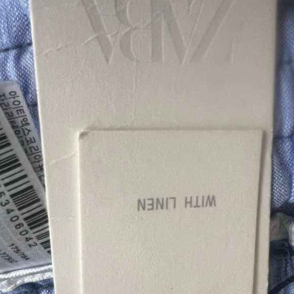 Zara Sky Blue Elastic Waist Pants - Picture 5 of 5